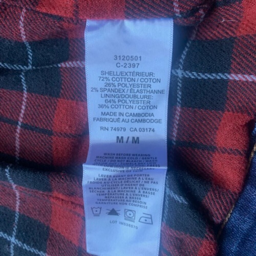 Parasuco Jeans Women’s Denim Jacket Plaid Lined Medium - Picture 5 of 9